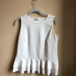 NWOT Missguided White Peplum Top